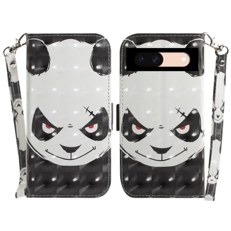 Kožený Kryt Na Google Pixel 8a Rozzlobená Panda