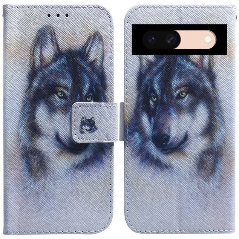Peněženková Pouzdra Google Pixel 8a Kryty Na Mobil Akvarel Vlk