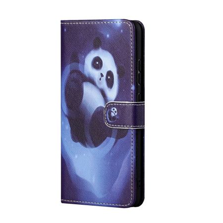 Peněženková Pouzdra Google Pixel 8a Kryty Na Mobil Vesmírná Panda S Popruhem