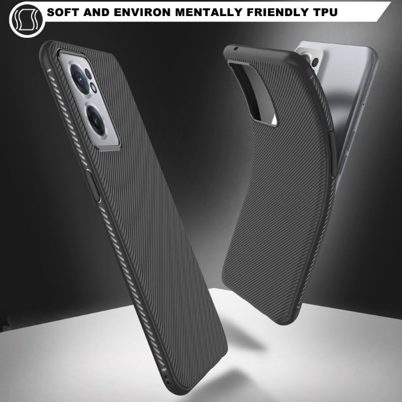 Kryt Na OnePlus Nord CE 2 5G Silikonový Pruhovaný Efekt