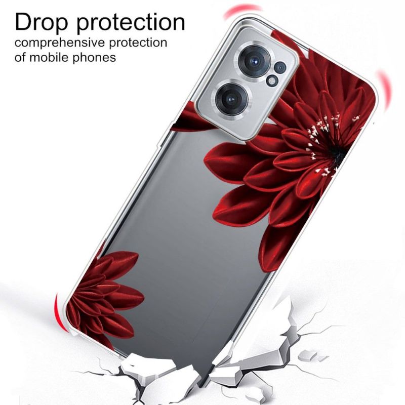 Kryt Na OnePlus Nord CE 2 5G Červené Okvětní Lístky