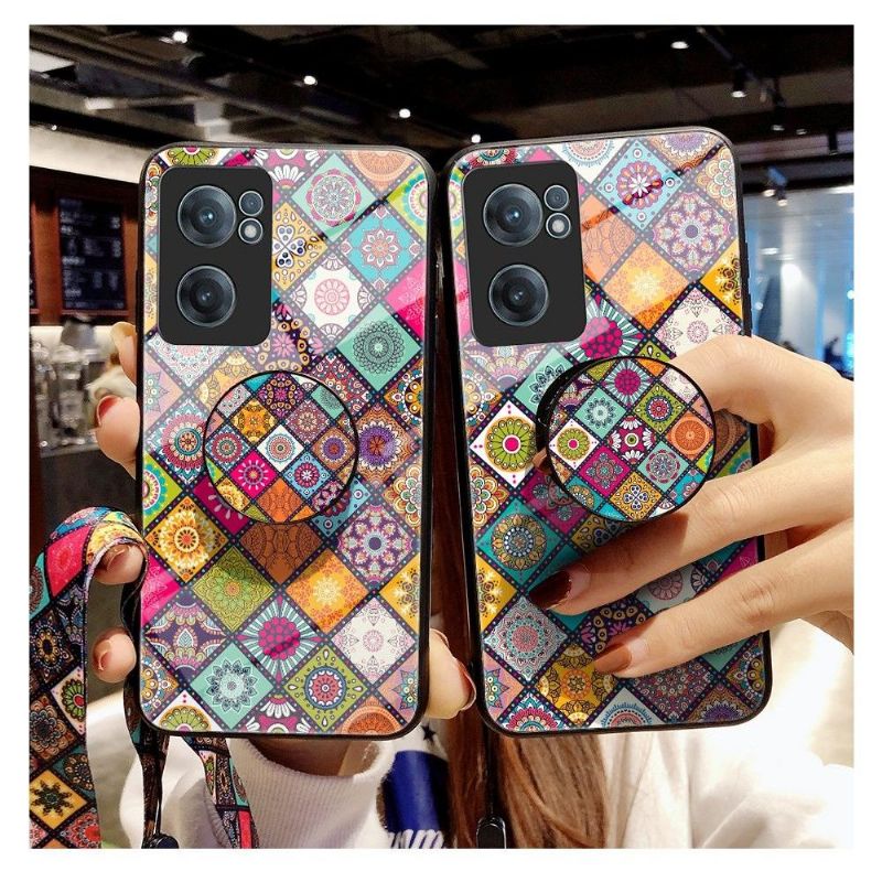 Kryty Na Mobil Na OnePlus Nord CE 2 5G Mandalový Kaleidoskop Se Stojanem