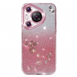 Kryt Huawei Pura 70 Pro Květiny A Kamínky Kadem