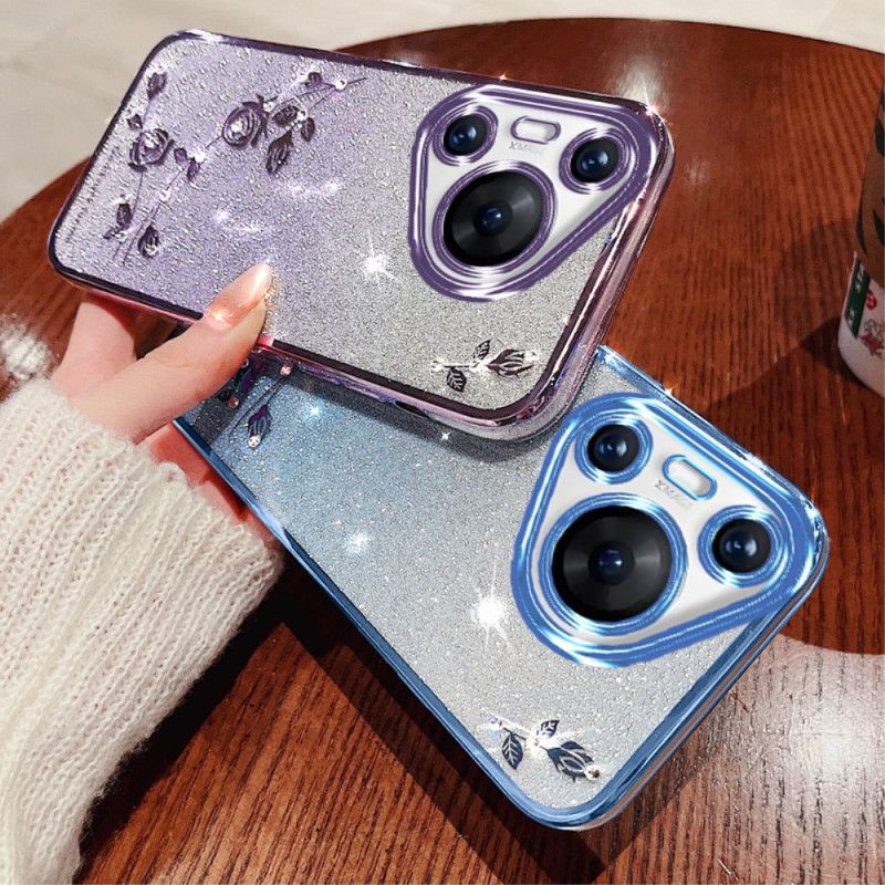 Kryt Huawei Pura 70 Pro Květiny A Kamínky Se Šňůrkou