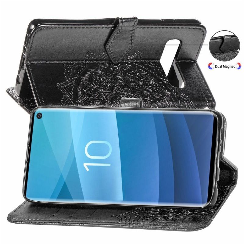 Flipové Pouzdro Na Samsung Galaxy S10e Mandala Z Umělé Kůže