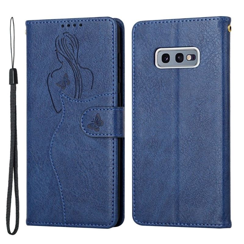 Flipové Pouzdro Na Samsung Galaxy S10e Prémiová Ilustrační Dívka