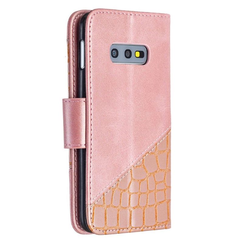 Kožené Pouzdro Na Samsung Galaxy S10e Kožený Efekt Croc Aspect