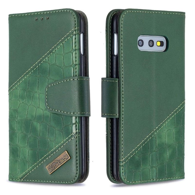 Kožené Pouzdro Na Samsung Galaxy S10e Kožený Efekt Croc Aspect