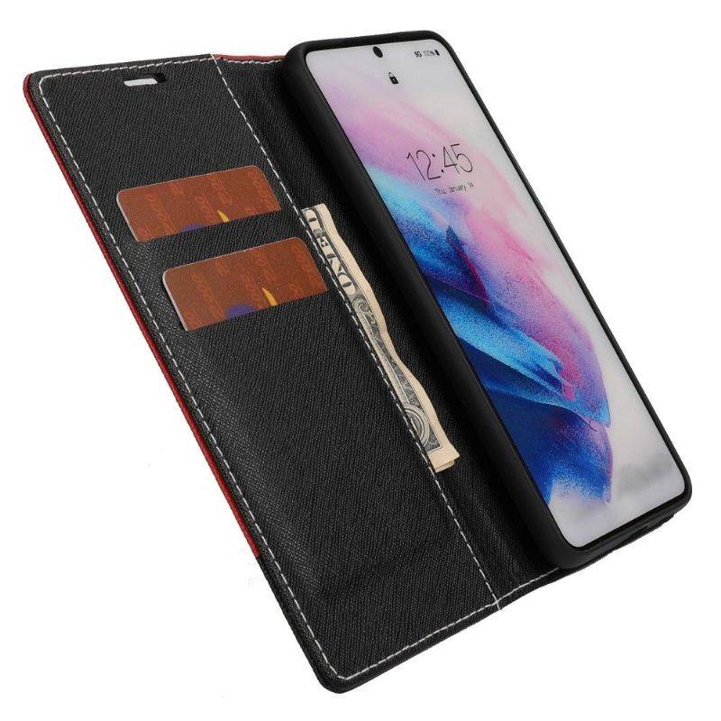 Flipové Pouzdro Na Samsung Galaxy A52 5G / A52 4G / A52s 5G Dvoubarevné Rovnátka