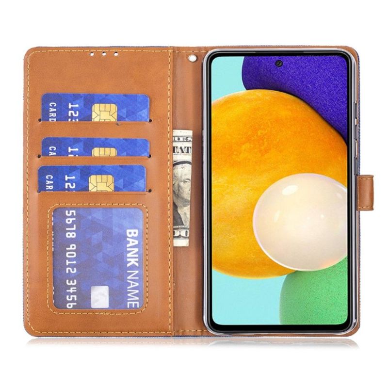 Flipové Pouzdro Na Samsung Galaxy A52 5G / A52 4G / A52s 5G Efekt Plátna Oxford
