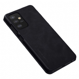 Flipové Pouzdro Na Samsung Galaxy A52 5G / A52 4G / A52s 5G Kožený Efekt Řady Qin