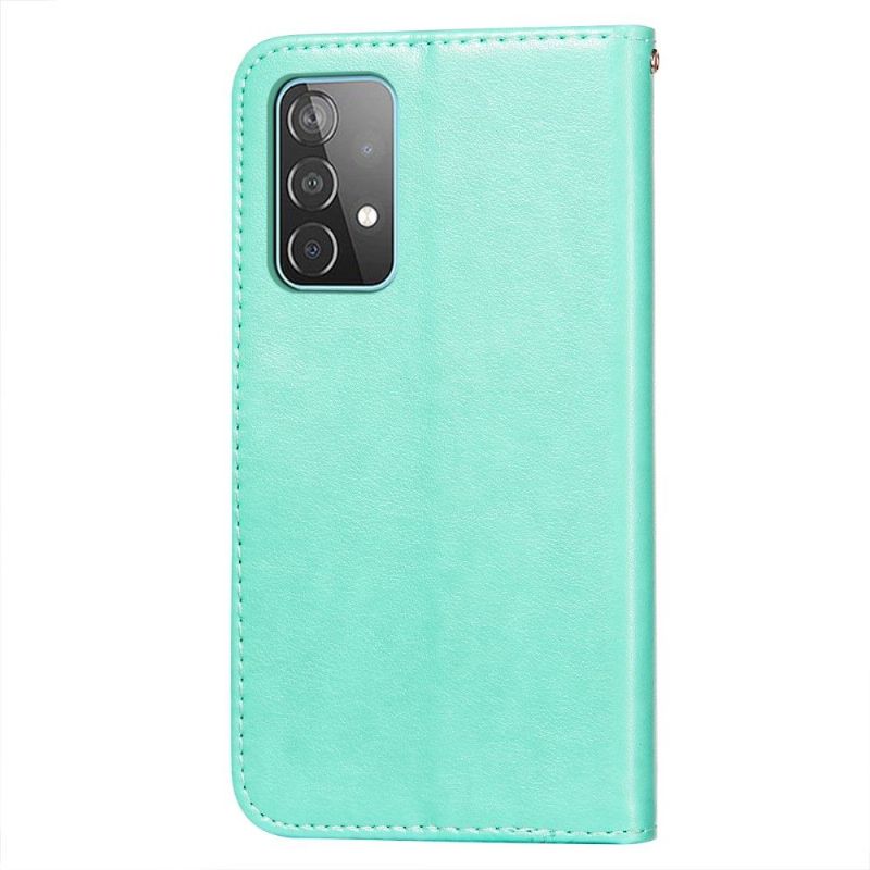 Flipové Pouzdro Na Samsung Galaxy A52 5G / A52 4G / A52s 5G Krajkový Design Umělá Kůže