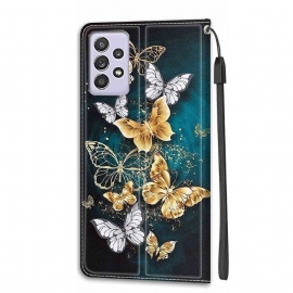 Flipové Pouzdro Na Samsung Galaxy A52 5G / A52 4G / A52s 5G Motýli