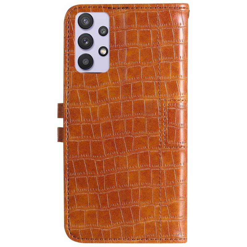 Flipové Pouzdro Na Samsung Galaxy A52 5G / A52 4G / A52s 5G Styl Kůže S Efektem Croc