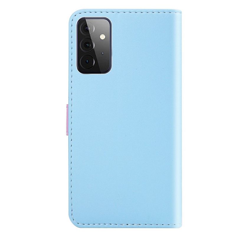 Flipové Pouzdro Na Samsung Galaxy A52 5G / A52 4G / A52s 5G Umělá Tříbarevná Kůže