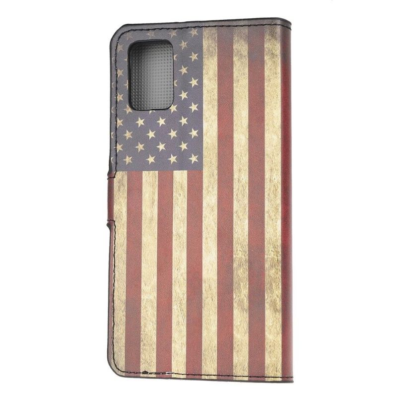 Flipové Pouzdro Na Samsung Galaxy A52 5G / A52 4G / A52s 5G Vintage Americká Vlajka