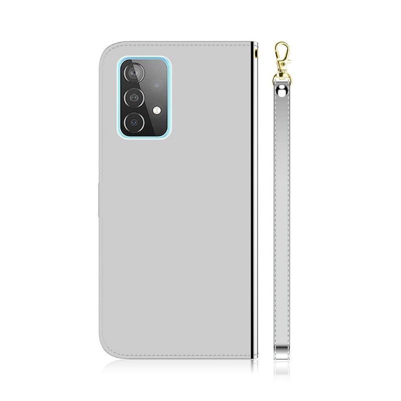 Flipové Pouzdro Na Samsung Galaxy A52 5G / A52 4G / A52s 5G Zrcadlový Efekt Z Umělé Kůže