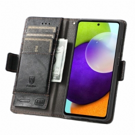Kožené Pouzdro Na Samsung Galaxy A52 5G / A52 4G / A52s 5G Flipové Pouzdro Flip Business