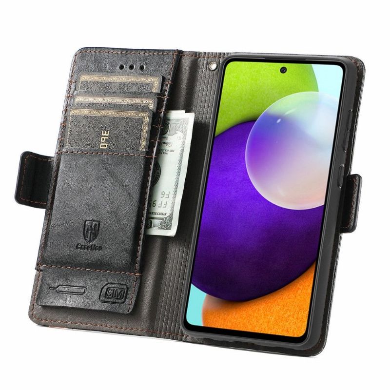 Kožené Pouzdro Na Samsung Galaxy A52 5G / A52 4G / A52s 5G Flipové Pouzdro Flip Business