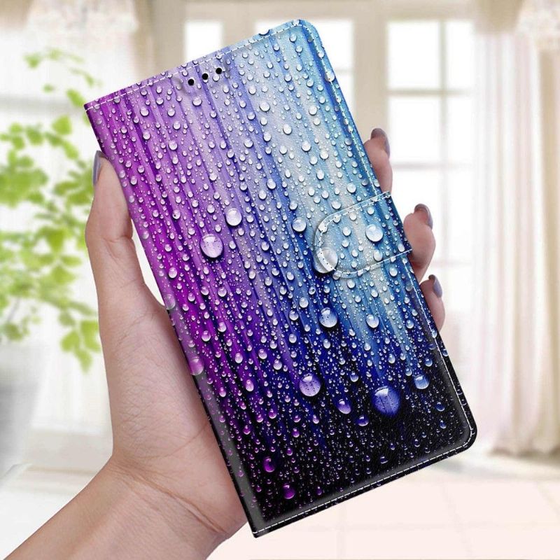 Kožené Pouzdro Na Samsung Galaxy A52 5G / A52 4G / A52s 5G Kapky Vody
