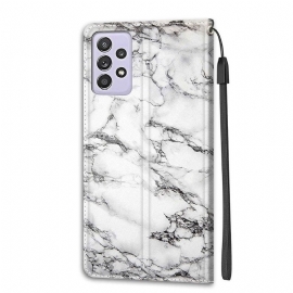 Kožené Pouzdro Na Samsung Galaxy A52 5G / A52 4G / A52s 5G Mramor