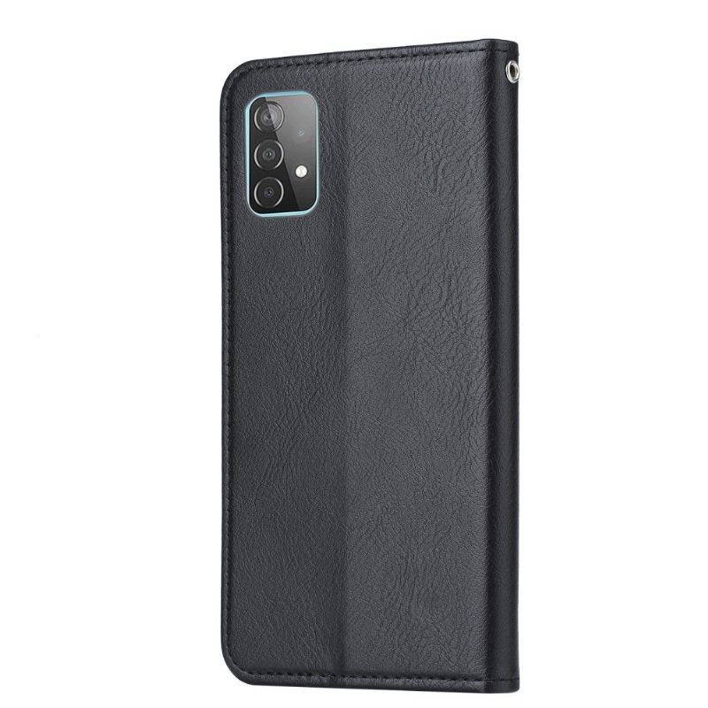 Kožené Pouzdro Na Samsung Galaxy A52 5G / A52 4G / A52s 5G Pouzdro Na Stojan Z Umělé Kůže