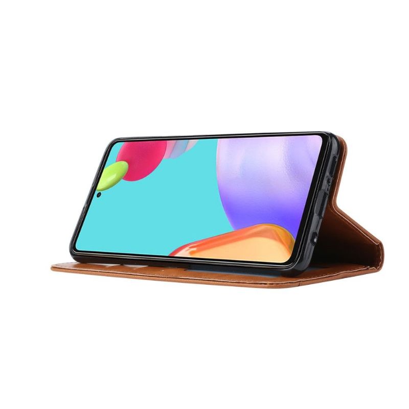 Kožené Pouzdro Na Samsung Galaxy A52 5G / A52 4G / A52s 5G Pouzdro Na Stojan Z Umělé Kůže