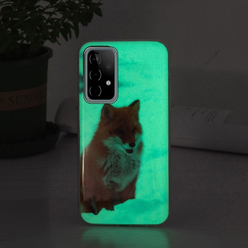Kryt Na Samsung Galaxy A52 5G / A52 4G / A52s 5G Fluorescenční Červená Liška