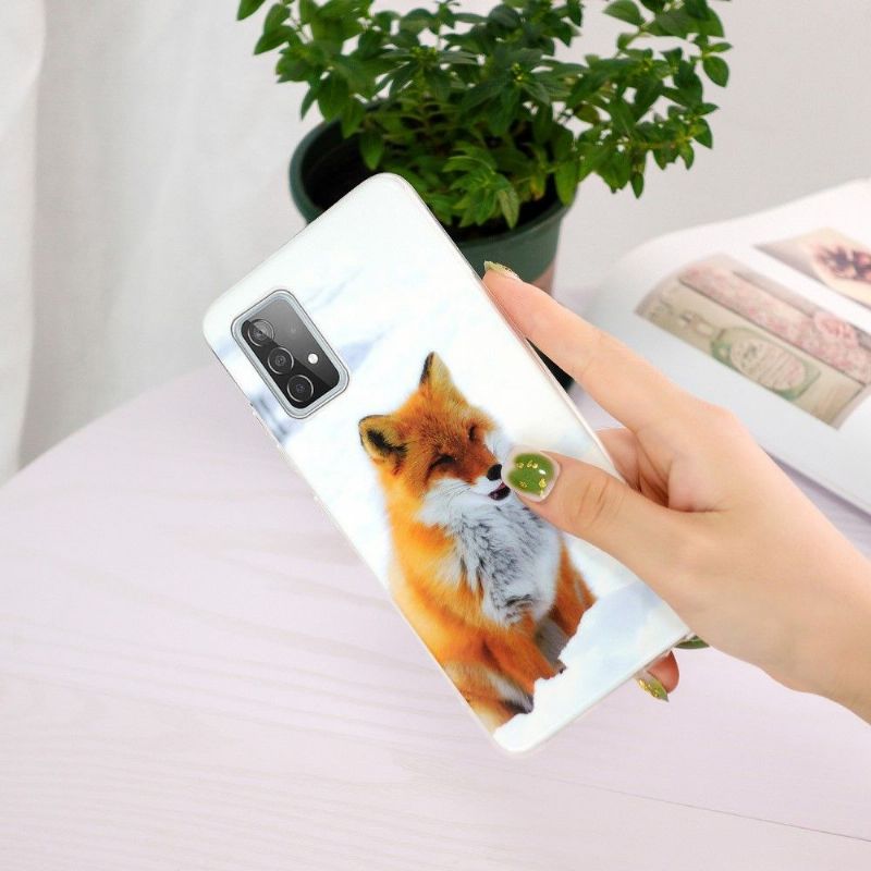 Kryt Na Samsung Galaxy A52 5G / A52 4G / A52s 5G Fluorescenční Červená Liška