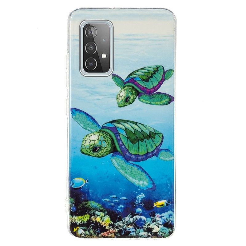 Kryt Na Samsung Galaxy A52 5G / A52 4G / A52s 5G Fluorescenční Želvy