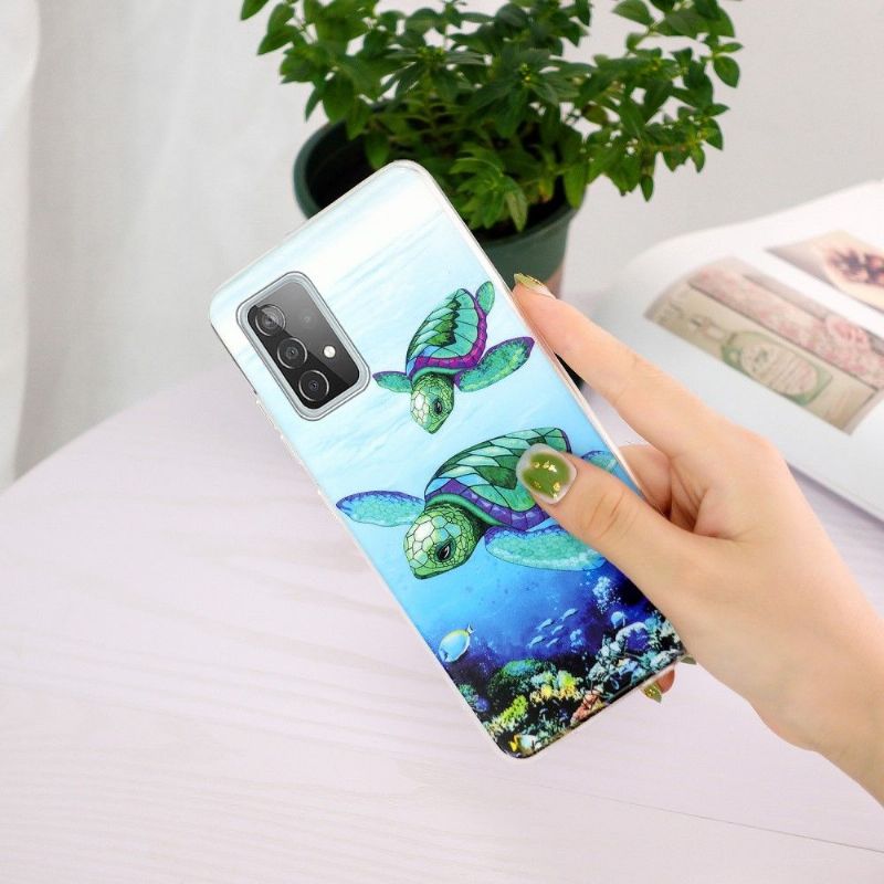 Kryt Na Samsung Galaxy A52 5G / A52 4G / A52s 5G Fluorescenční Želvy