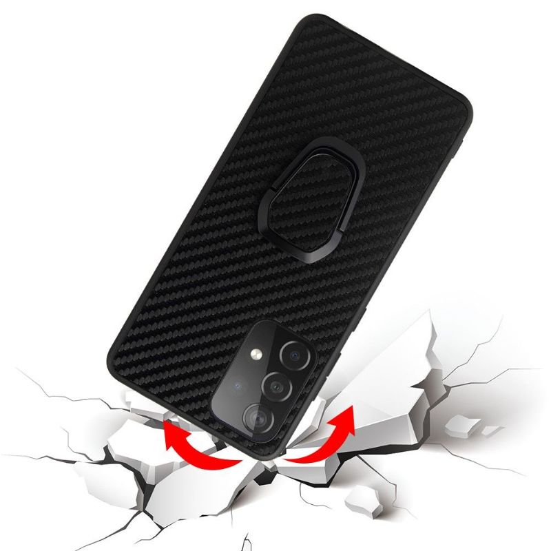 Kryt Na Samsung Galaxy A52 5G / A52 4G / A52s 5G Kroužek Z Uhlíkových Vláken