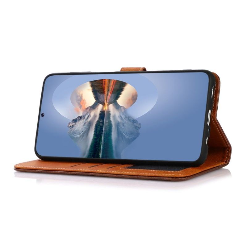 Kožené Pouzdro Na Poco M3 Pro 5G Khazneh Bicolor Umělá Kůže