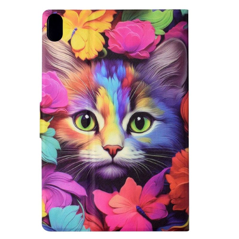 Kožený Kryt Samsung Galaxy Tab S11 Barevná Kočka