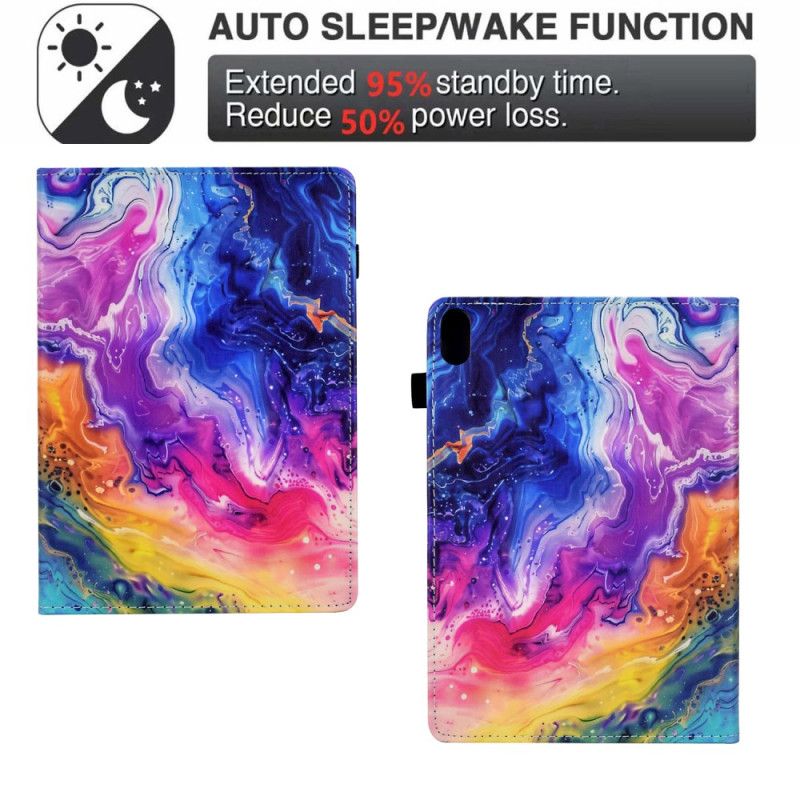 Kožený Kryt Samsung Galaxy Tab S11 Barevný Mramor