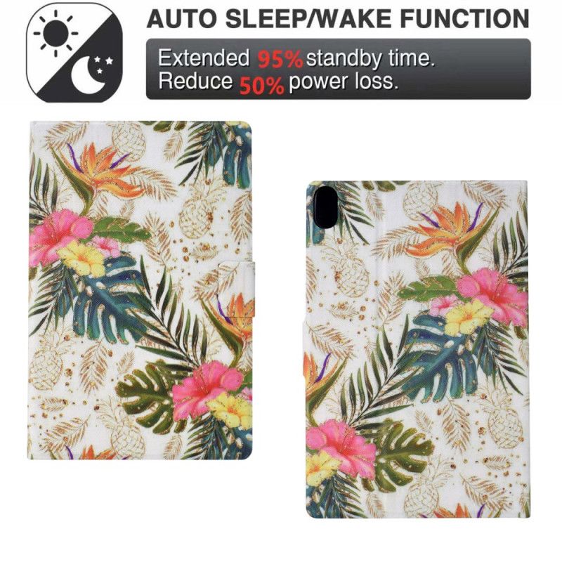 Kožený Kryt Samsung Galaxy Tab S11 Zlatý Ananas