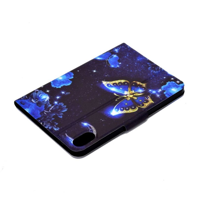 Peněženková Pouzdra Samsung Galaxy Tab S11 Kryty Na Mobil Modrý A Zlatý Motýl