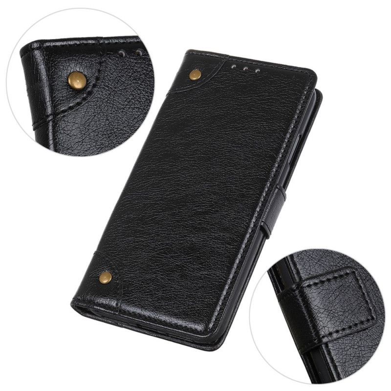 Kožené Pouzdro Na Honor 50 SE Stylové Nýty Z Kůže Nappa Vintage