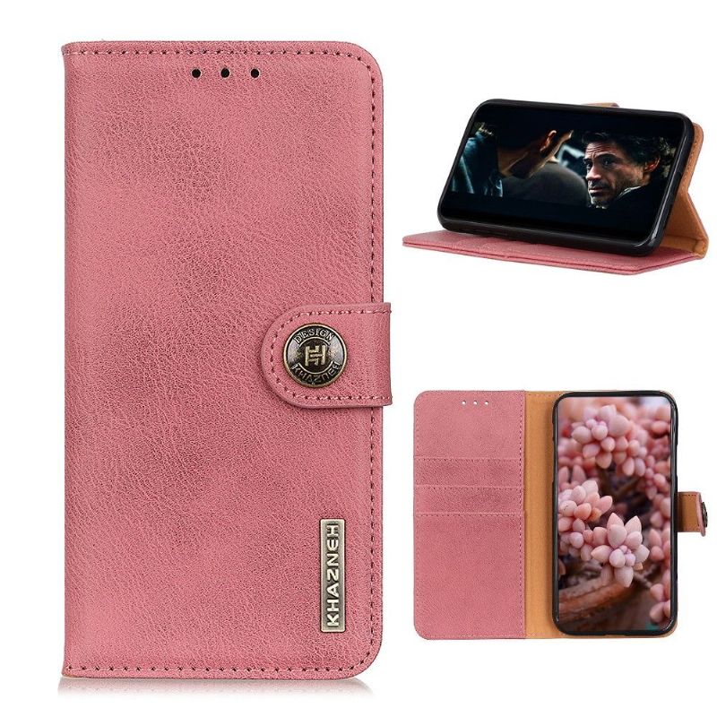 Flipové Pouzdro Na Realme 7 Držák Karet S Koženými Efekty Khazneh