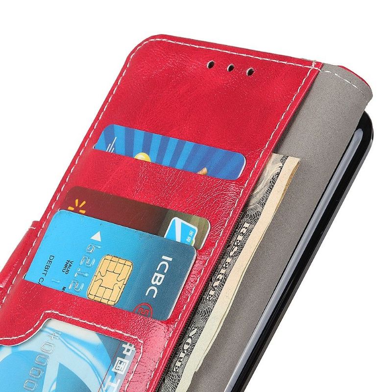 Flipové Pouzdro Na Realme 7 Prošívání S Luxusním Koženým Efektem