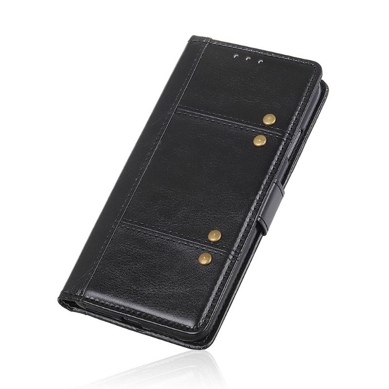 Flipové Pouzdro Na Xiaomi Redmi Note 9 Prémiová Umělá Kůže S Nýty