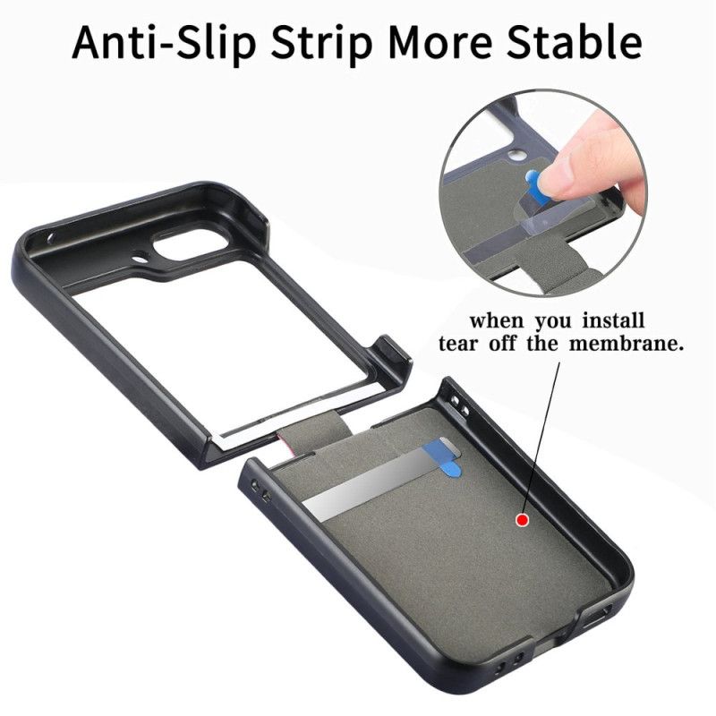Kryt Na Samsung Galaxy Z Flip 5 Kožený Styl S Prstenem