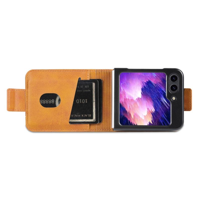 Pouzdro Na Samsung Galaxy Z Flip 5 Kožený Efekt Azns