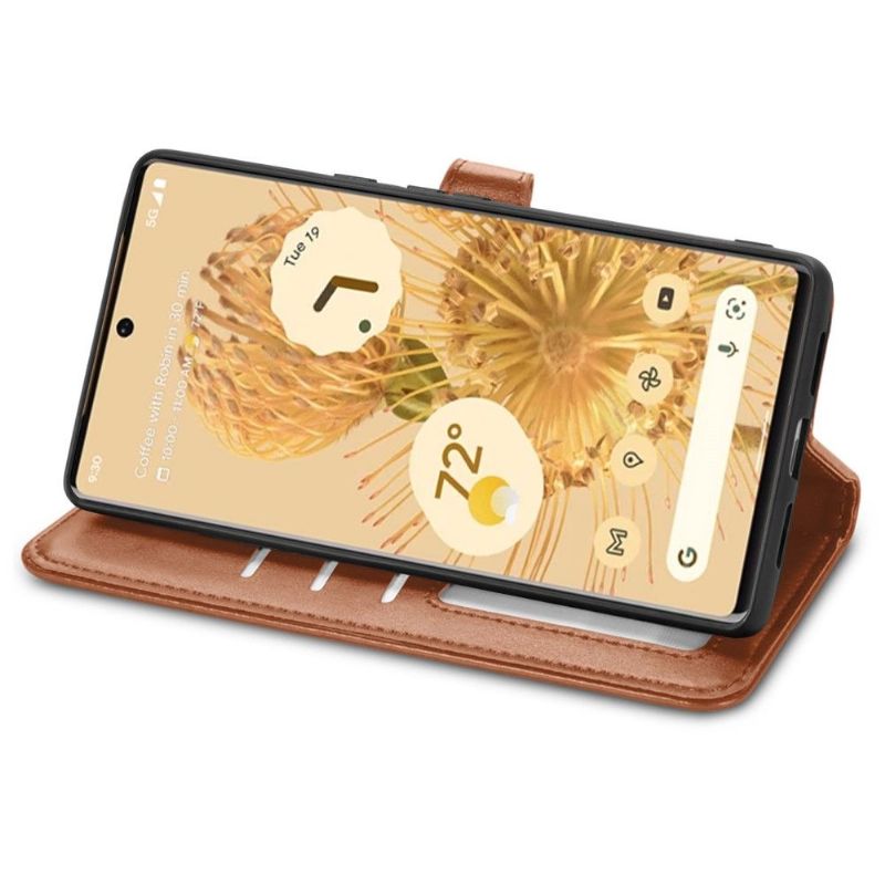 Flipové Pouzdro Na Google Pixel 6 Pro Držák Karet Z Umělé Kůže Indila
