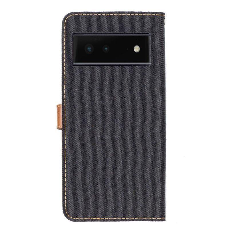Flipové Pouzdro Na Google Pixel 6 Pro Efekt Plátna Oxford