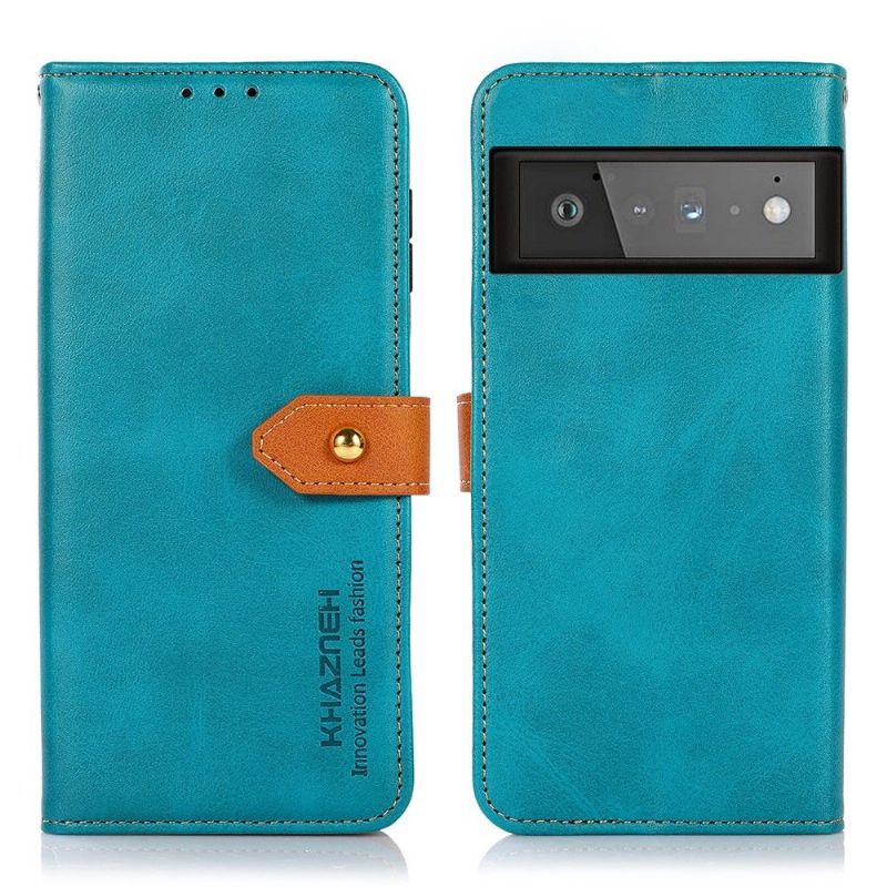 Flipové Pouzdro Na Google Pixel 6 Pro Khazneh Bicolor Umělá Kůže