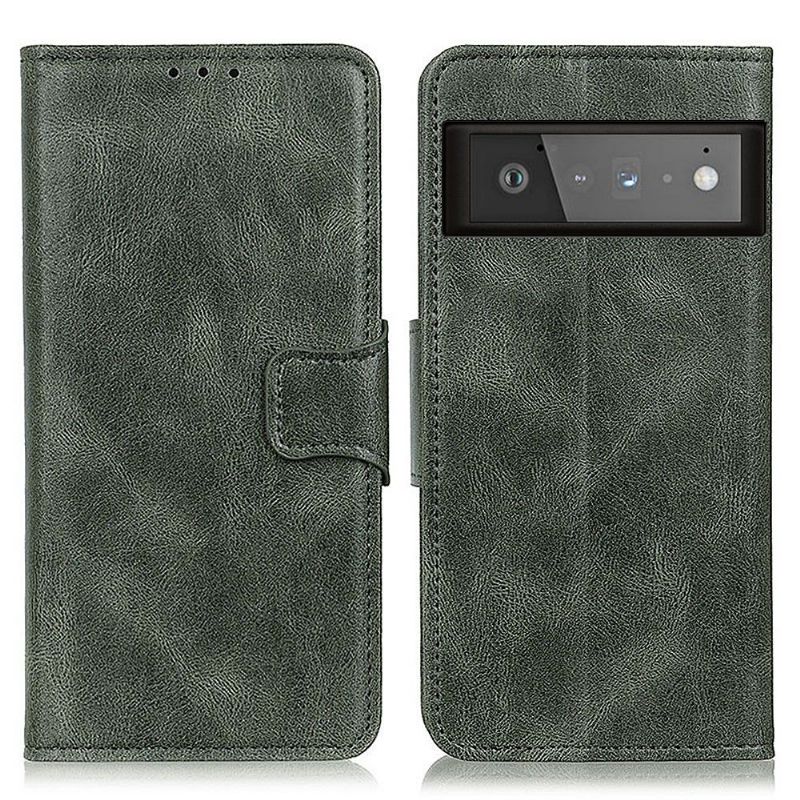 Flipové Pouzdro Na Google Pixel 6 Pro Kožené Pouzdro Funkce Folia Z Umělé Kůže