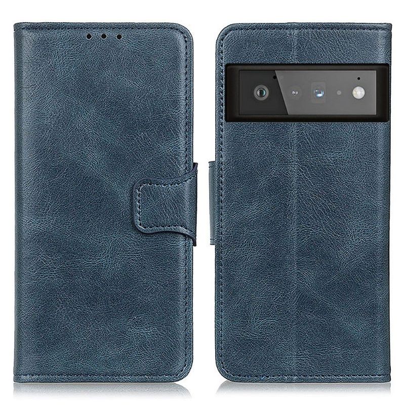 Flipové Pouzdro Na Google Pixel 6 Pro Kožené Pouzdro Funkce Folia Z Umělé Kůže