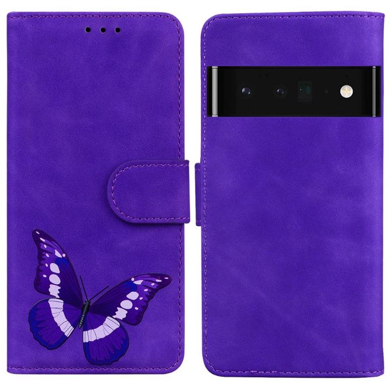 Flipové Pouzdro Na Google Pixel 6 Pro Ochranný Ochrana Proti Barevným Motýlům