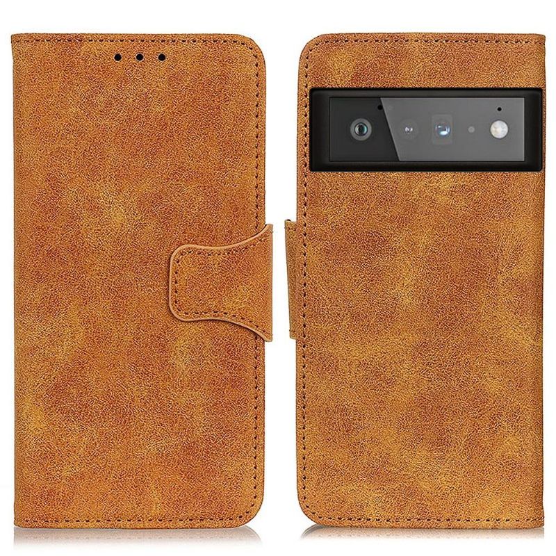 Kožené Pouzdro Folio Na Google Pixel 6 Pro Edouard Vintage Z Umělé Kůže
